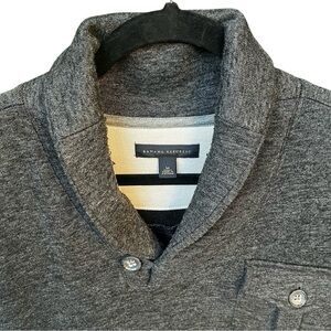 Banana Republic Mens Dark Gray  Sweater Size Med Relaxed Fit Cabincore Casual